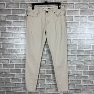 Barbell Apparel B004 Khaki Beige Slim Fit Athletic Stretch Jeans Womens 28 x 30